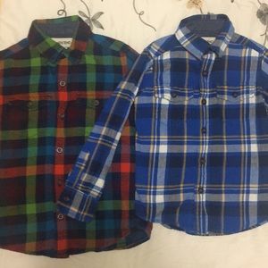 Bundle of 2❗️ Lands’ End boys flannel shirts